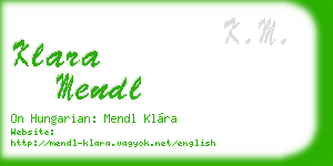 klara mendl business card
